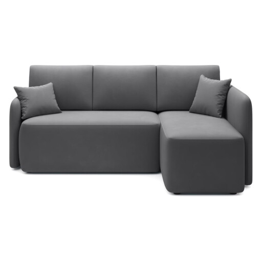 Colțar verde închis extensibil/cu spațiu de depozitare cu tapițerie din catifea (cu colț pe partea dreaptă/cu șezlong) Hadson – ELTAP