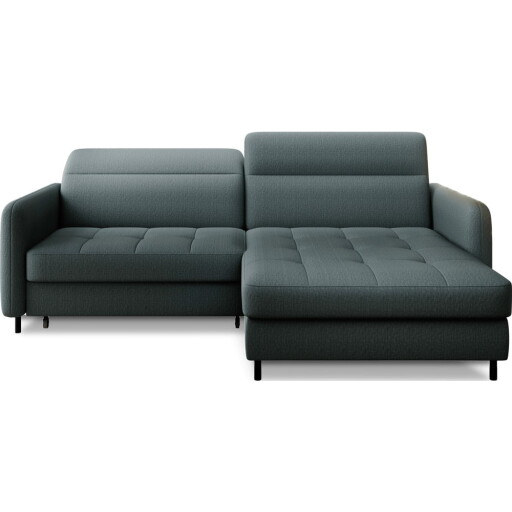 Colțar verde prăfuit extensibil/cu spațiu de depozitare cu tapițerie din catifea (cu colț pe partea dreaptă/cu șezlong) Gomsi – ELTAP