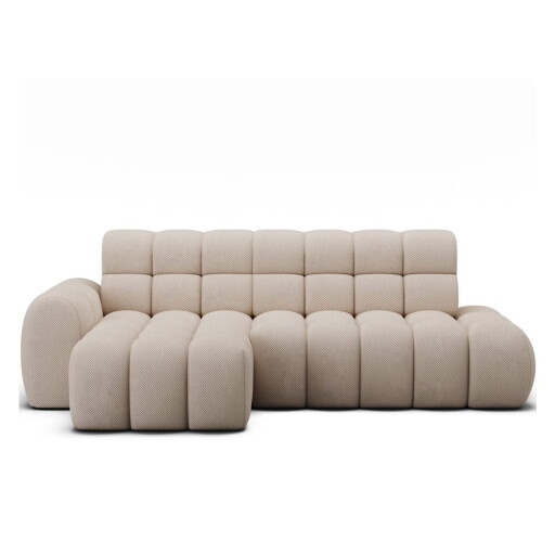 Colțar bej extensibil (cu colț pe partea stângă/cu șezlong) Ceedro – ELTAP