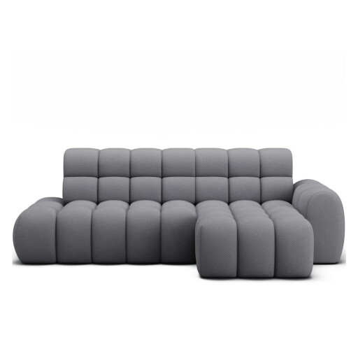 Colțar gri extensibil (cu colț pe partea dreaptă/cu șezlong) Ceedro – ELTAP