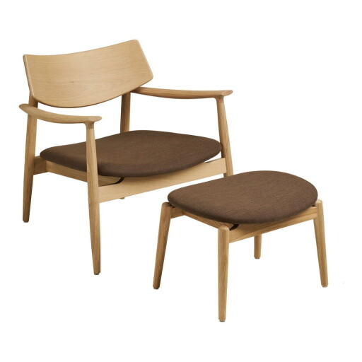 Fotoliu cu taburet maro Olvera – House Nordic