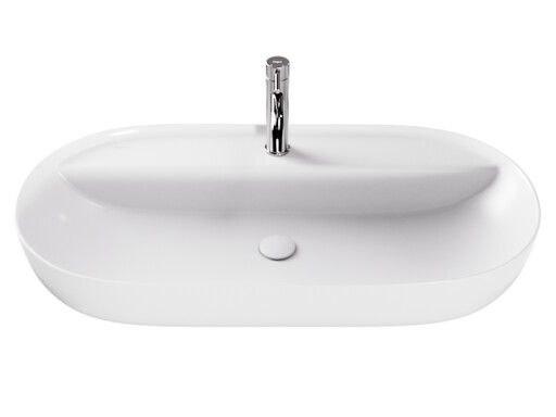 Lavoar Besco Anes Cera-Line 80x40cm  montare pe blat  alb