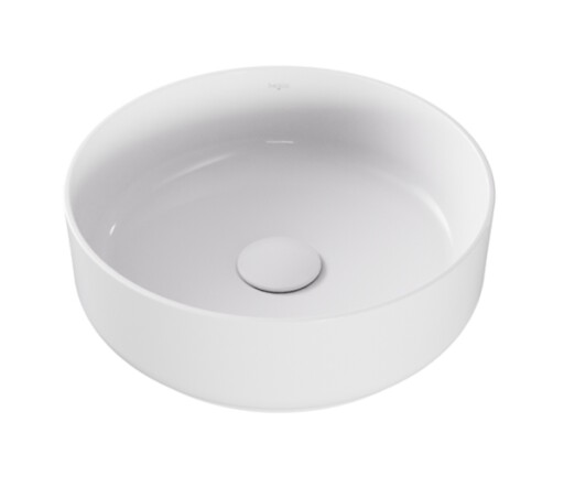 Lavoar tip bol Besco Clea Cera-Line d 34.5cm  fara orificiu baterie  fara preaplin  alb