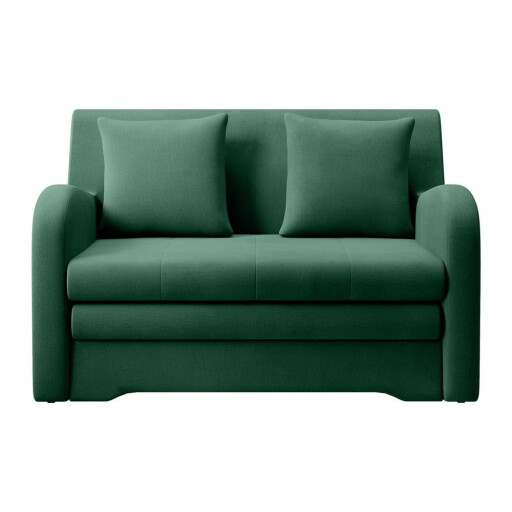 Canapea verde extensibilă cu tapițerie din catifea 130 cm Ario – ELTAP