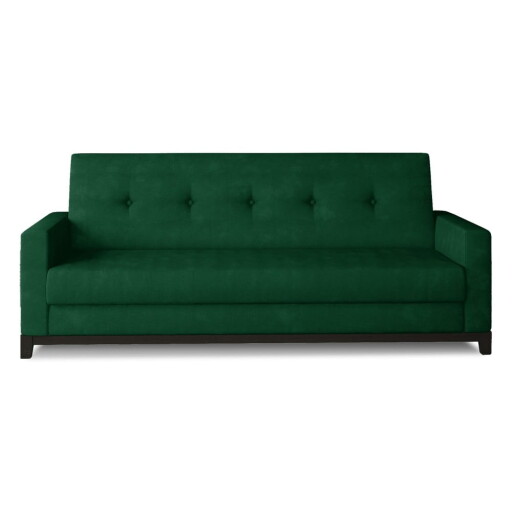 Canapea verde extensibilă/cu spațiu de depozitare cu tapițerie din catifea 216 cm Selene – ELTAP