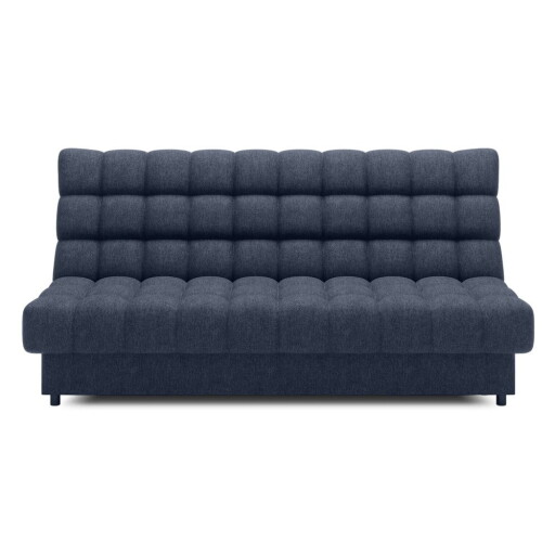 Canapea albastră extensibilă/cu spațiu de depozitare cu tapițerie din chenille 197 cm Clareta – ELTAP