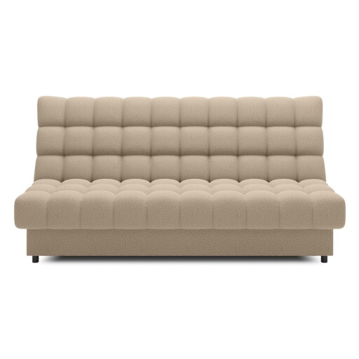 Canapea bej extensibilă/cu spațiu de depozitare cu tapițerie din țesătură bouclé 197 cm Clareta – ELTAP