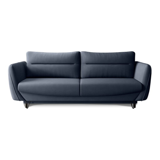 Canapea albastră extensibilă/cu spațiu de depozitare cu tapițerie din chenille 236 cm Silva – ELTAP