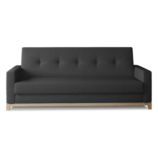 Canapea neagră extensibilă/cu spațiu de depozitare 216 cm Selene – ELTAP