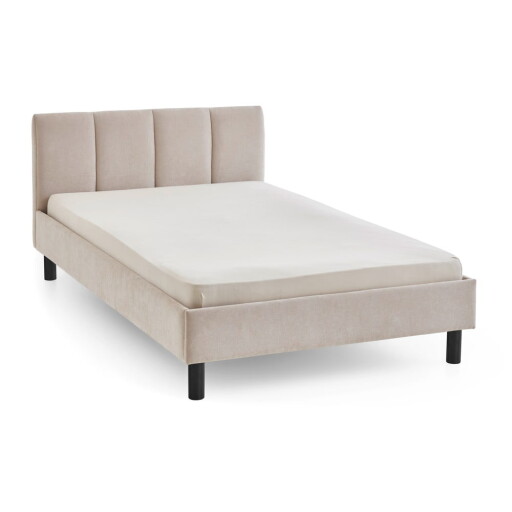 Pat bej tapițat fără somieră 120x200 cm Joker – Meise Möbel