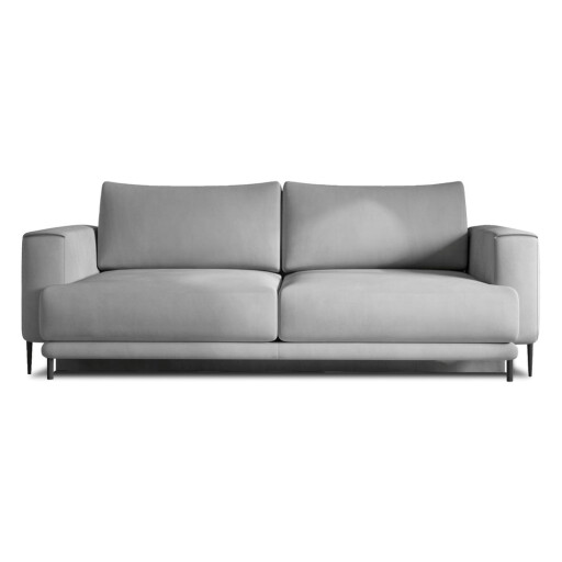 Canapea gri deschis extensibilă/cu spațiu de depozitare cu tapițerie din catifea 260 cm Dalia – ELTAP