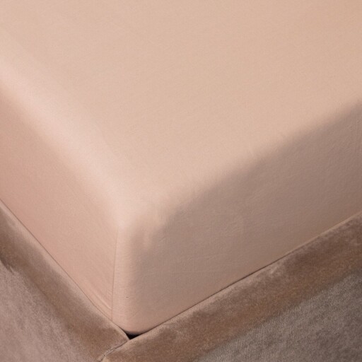 Cearceaf de pat cu elastic Danielle, Homla, 160x200 cm, bumbac satinat, bej