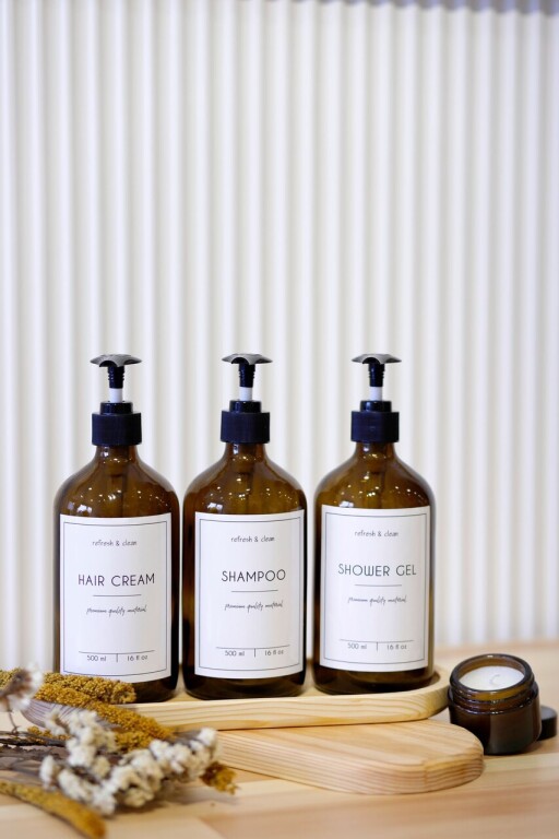 Set dozator de sapun, L&#039;essentiel Maison, Troveacd, Chihlimbar