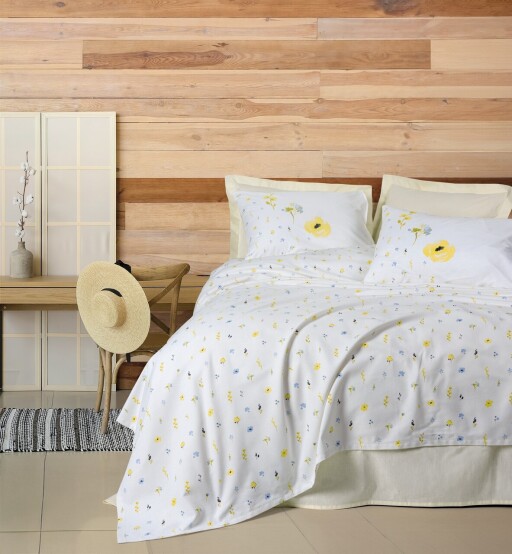 Set cuvertura pique dubla, L&#039;essentiel Maison, Dolce, Galben