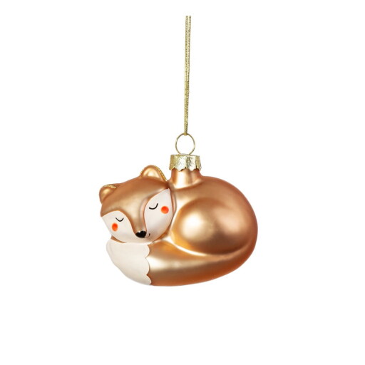 Ornament de Crăciun lucrat manual din sticlă 5 cm Baby Fox – Sass & Belle