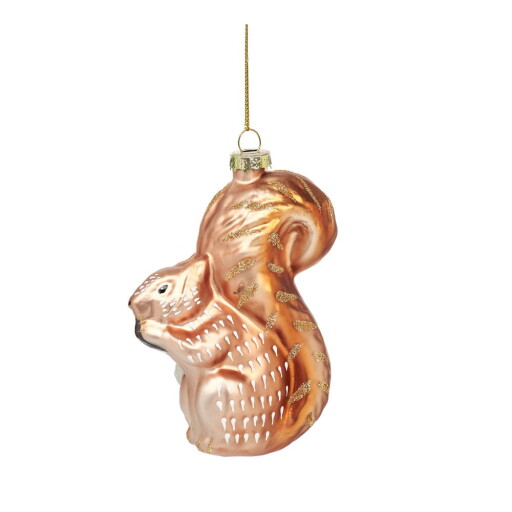 Ornament de Crăciun lucrat manual din sticlă 11 cm Squirrel – Sass & Belle