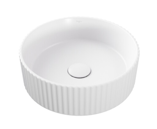 Lavoar tip bol Besco Clea Ryfle Cera-Line d 36cm  fara orificiu baterie  fara preaplin  alb