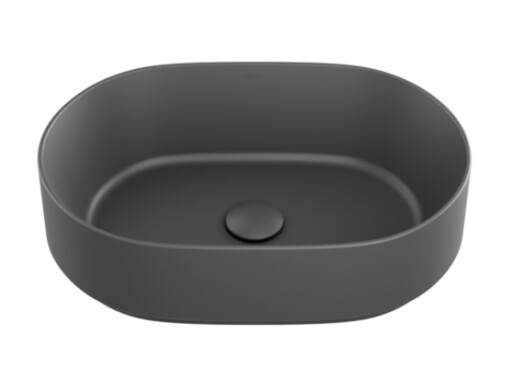 Lavoar tip bol Besco Lova Cera-Line 46x31cm  fara orificiu baterie  fara preaplin  gri mat