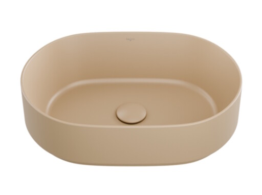 Lavoar tip bol Besco Lova Cera-Line 46x31cm  fara orificiu baterie  fara preaplin  mokka mat