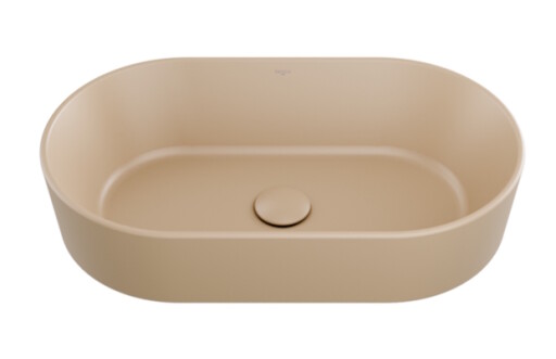 Lavoar tip bol Besco Lova Cera-Line 53x31.5cm  fara orificiu baterie  fara preaplin  mokka mat