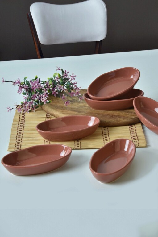 Set boluri pentru aperitive, Keramika, 275KRM2188, Ceramica , Nu absoarbe apa, Maro