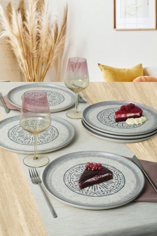 Set platouri servire, Keramika, 275KRM2165, Ceramica , Nu absoarbe apa, Alb mat