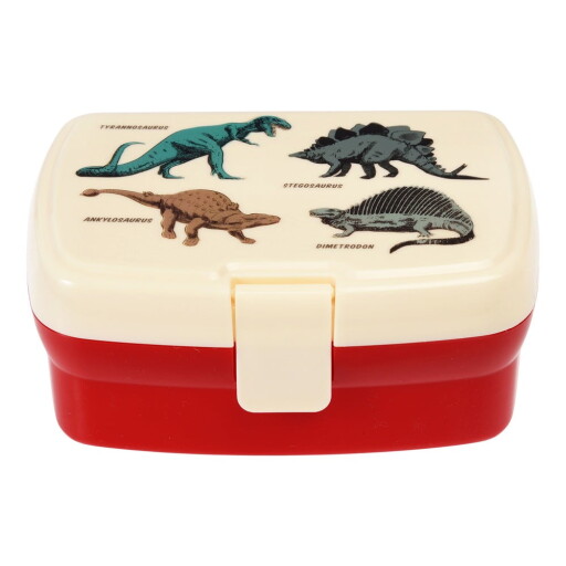 Cutie de gustări pentru copii roșie-crem Prehistoric Land – Rex London