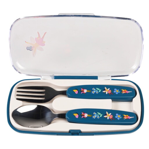 Tacâmuri pentru copii albastre din oțel inoxidabil 2 buc. Fairies in the Garden – Rex London