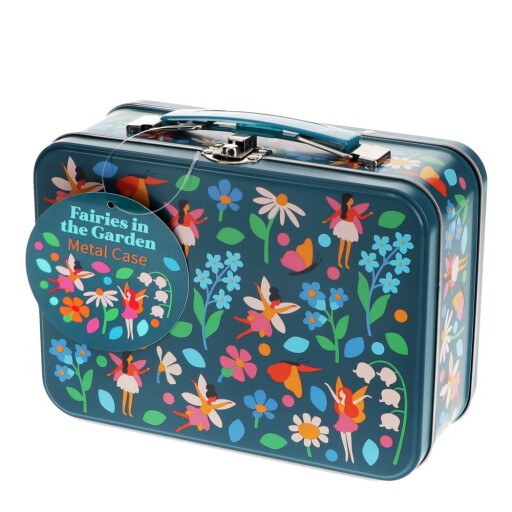 Valiză pentru copii albastru-închis din metal 19x8x17 cm Fairies in the Garden – Rex London