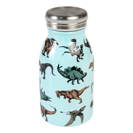 Sticlă pentru copii albastru-deschis din oțel inoxidabil 250 ml Prehistoric Land – Rex London