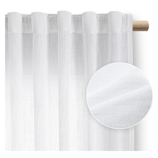 Draperie albă 140x250 cm Valeta – Restilo