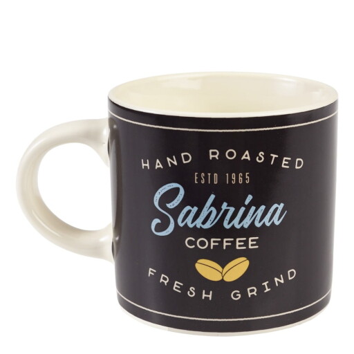 Cană gri antracit-crem din ceramică 350 ml Sabrina – Rex London