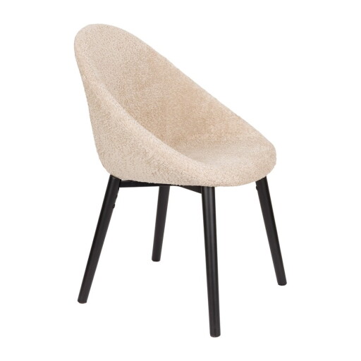 Scaun de sufragerie bej tapițat Fenna – Dutchbone
