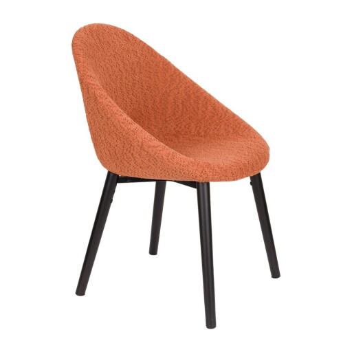 Scaun de sufragerie portocaliu tapițat Fenna – Dutchbone