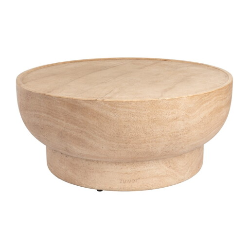 Măsuță de cafea în culoare naturală rotundă cu aspect de piatră ø 80 cm Noble – Zuiver