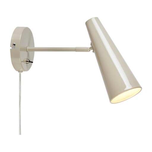 Aplică de perete grej cu alimentare la priză Peak – Markslöjd