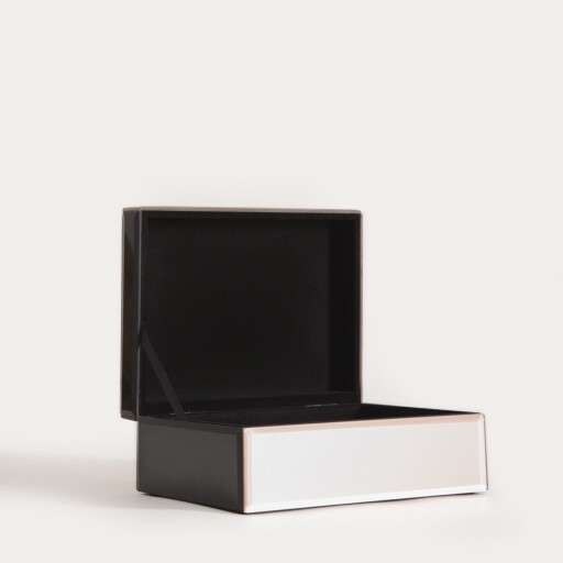 Cutie pentru bijuterii Amosa, Homla, 19x15x8 cm, MDF/sticla, bej