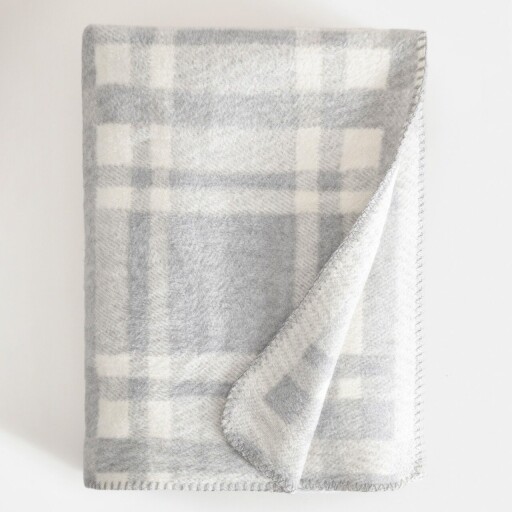 Patura Gelin, Homla, 150x200 cm, bumbac/acril/poliester, gri/alb