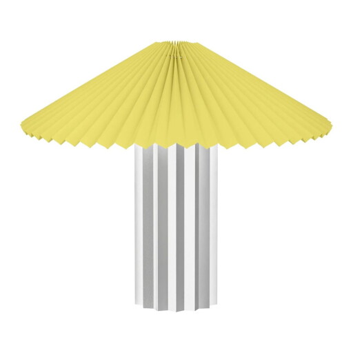 Veioză galbenă-argintie cu intensitate reglabilă cu abajur textil (înălțime 36 cm) Taite – Blomus