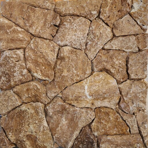 Travertin Poligonal Rock Face Noce