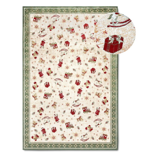 Covor verde din amestec de bumbac 160x230 cm cu model de Crăciun Toy's Delight Green Christmas – Villeroy&Boch