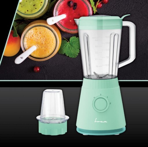 Blender de masa Fram, 600W, 1.5L, turcoaz