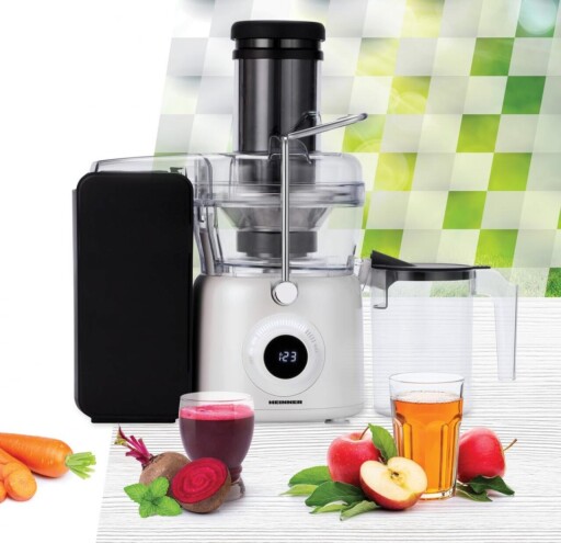 Storcator de fructe Heinner, 1000W, alb sidefat