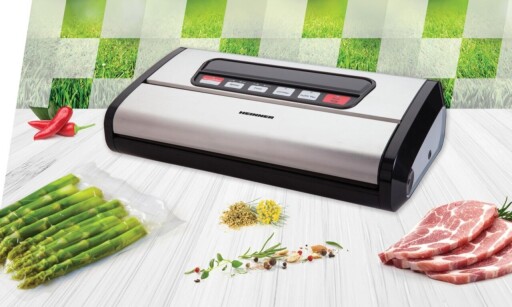 Aparat pentru vidat alimente Freshit Double, Heinner, 165W, negru/crem