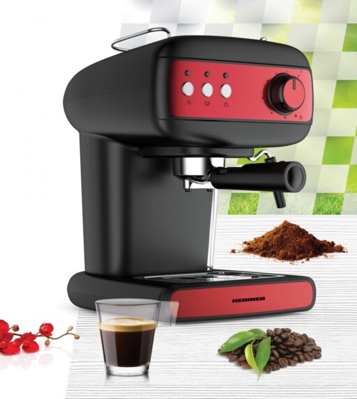 Espressor Red Boquette, Heinner, 850W, 15 Bar, 1.2L, negru/rosu