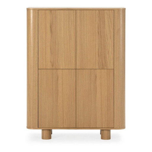 Dulap în culoare naturală cu aspect de lemn de stejar 100x133x40 cm Padoc – MOME