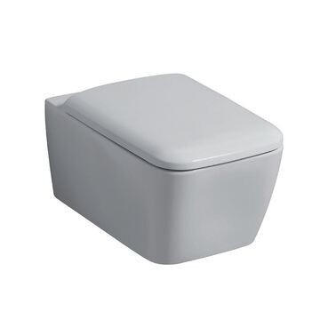 Set vas wc suspendat Geberit iCon Rimfree Square cu capac inchidere lenta si QuickRelease EXPUS