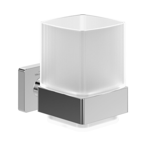 Pahar cu suport de perete Villeroy & Boch Elements Striking crom