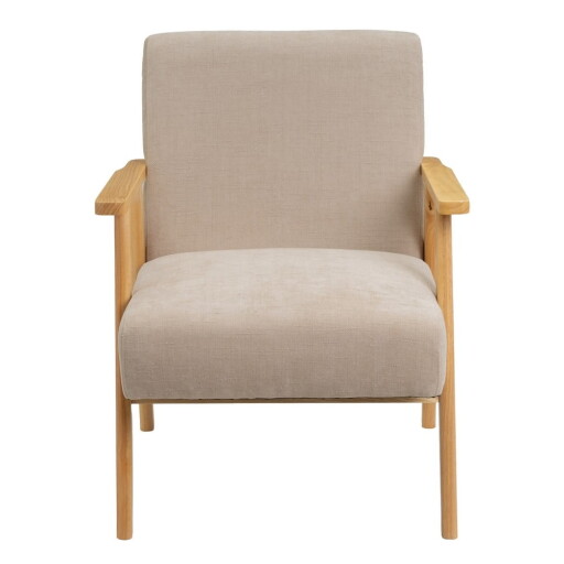 Fotoliu bej cu tapițerie din chenille Vintage – Casa Selección