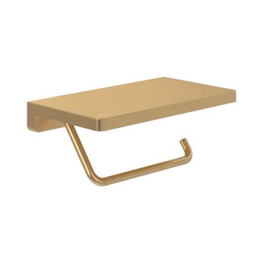 Suport hartie igienica cu polita Villeroy & Boch Elements Striking auriu periat